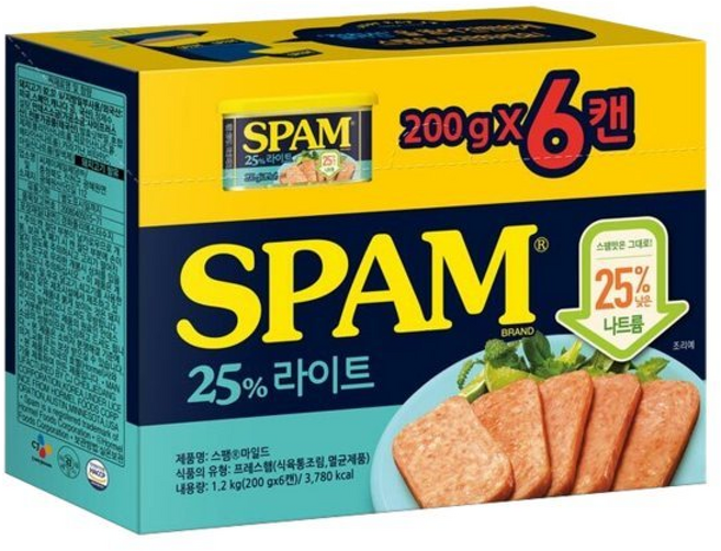 CJ 스팸25% 라이트 (N4), 200g, 1개