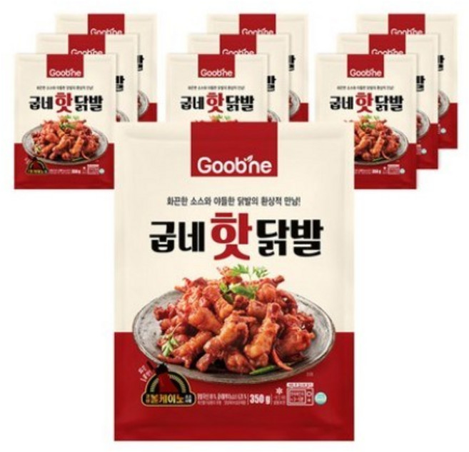 굽네 핫닭발 350g, 50개