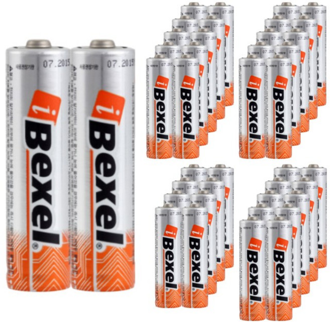 벡셀 알카라인 AA건전지 벌크, 2개입, 20개