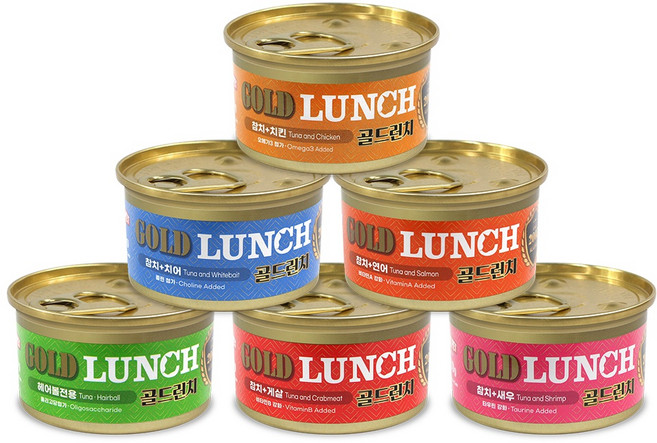 골드런치 고양이 주식캔 치킨 + 참치 80g, 닭, 12개