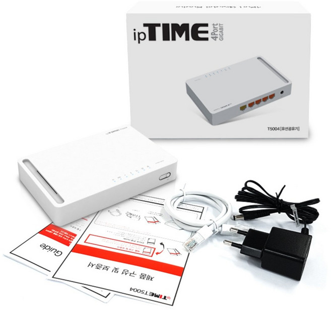 ipTIME 유선공유기, EFM T5004, 1개