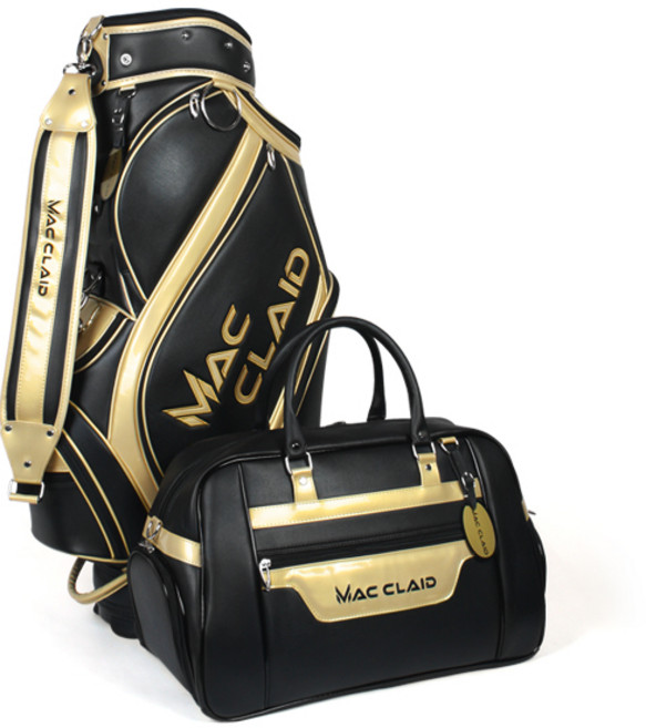 맥클라이드 골프백 세트 / 골프 경량 캐디백 남성 남자 골프가방 세트, 블랙-골드