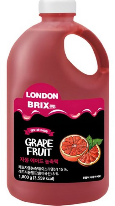 런던브릭스 자몽에이드 농축액 1800g, 1.8kg, 1개