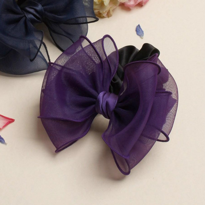 초콜리트쥬얼리 나비엘 10컬러 오간자 왕리본 시스루 슈슈 스크런치 헤어끈