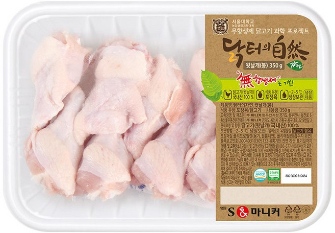 마니커 닭터의자연 국내산 무항생제 냉장 닭봉 윗날개, 1개