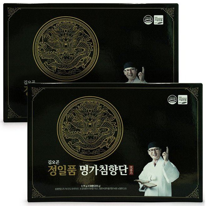 김오곤 정일품 명가침향단 (한박스당 60환), 2개, 225g