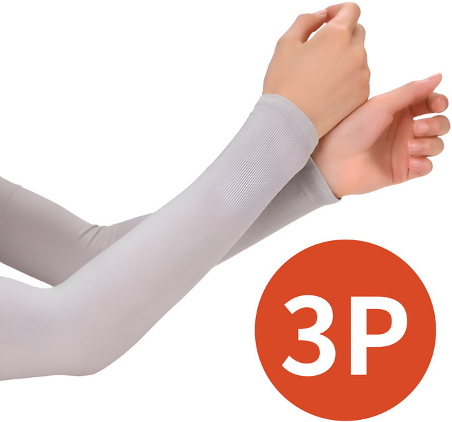 라니아 남녀 공용 아이스 팔토시, 그레이, 3개, 팔목 기본형