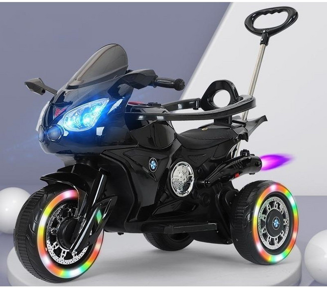 유아 전동 바이크 유아용 오토바이 충전식 전동 스쿠터, 블랙, 1개