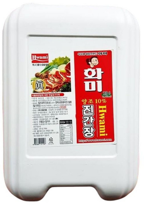 풍부한 맛과 향신료 홈쿡의 비밀 레시피 화미 진간장 13kg, 1개