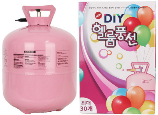 국산제조 DIY 일회용 헬륨풍선 헬륨가스 30개용