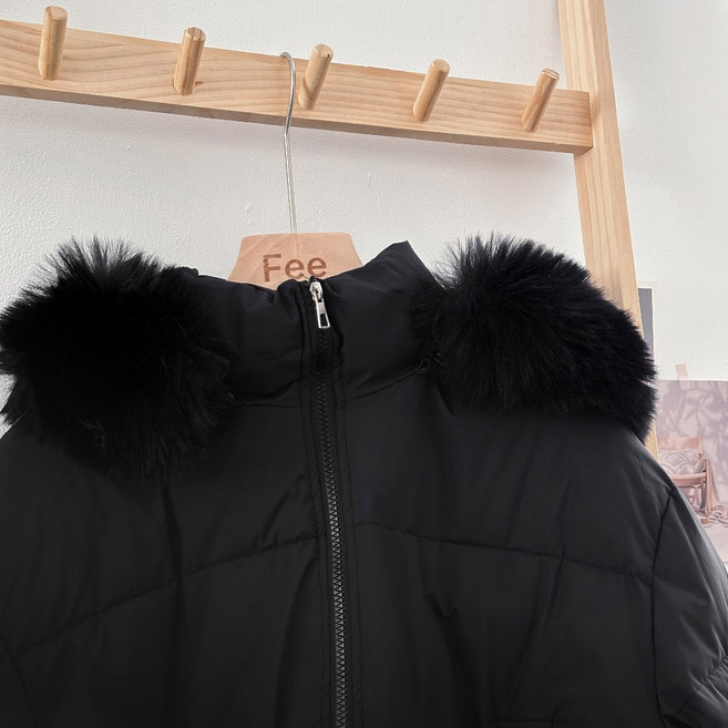 連帽羽絨棉短版外套 - 保暖厚款冬季女款