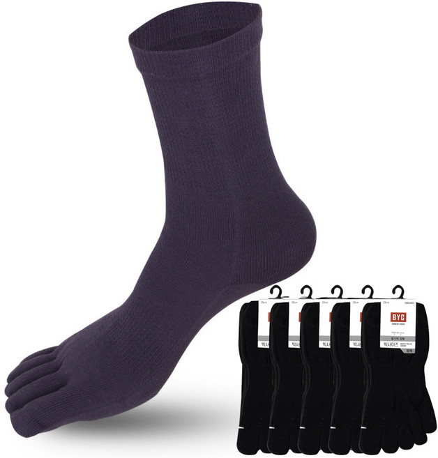 BYC 빅사이즈 왕발 남자 신사 발가락양말 5켤레