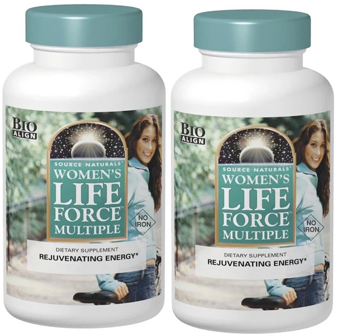 소스 내럴스 여성용 라이프 포스 멀티플 철분 미 포함 180정 (타블렛) Source Naturals Womens Life Force Multiple No Iron 180tabs, 2개 - 쿠팡