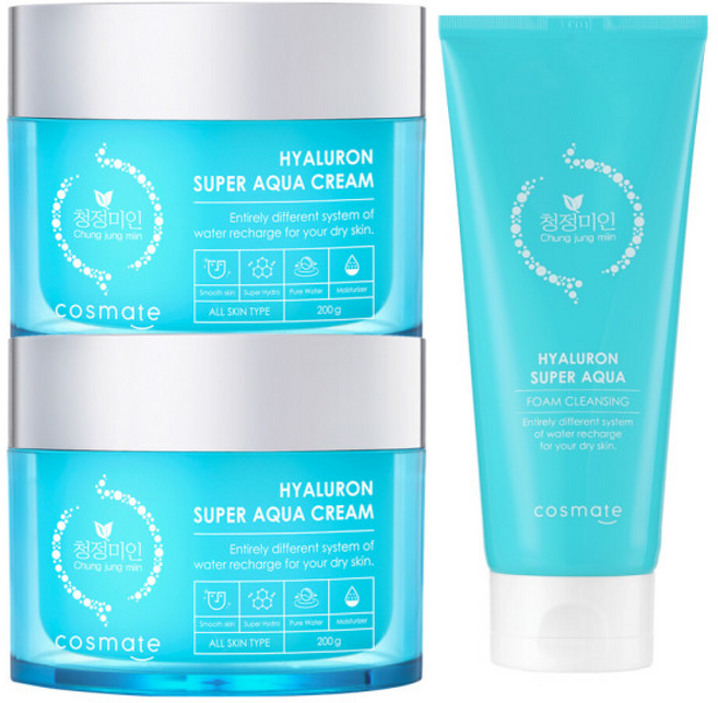 히아루론 대용량 수분크림 +폼클렌징, 2개, 200ml