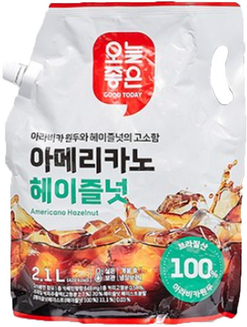 오늘좋은 아메리카노 헤이즐넛 2.1L, 6개