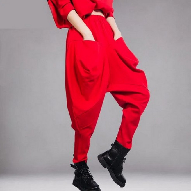 Sealang 여성 똥싼바지 배기슬랙스 패션 봄 가을 바지 cong1128