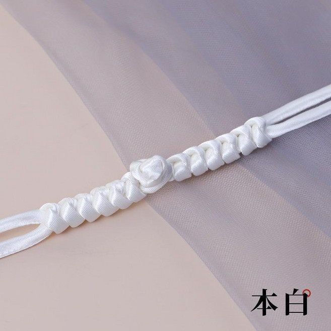 旗袍盤扣 手工輔料 肉粉, 1個, 白色,5顆盤扣, 白色
