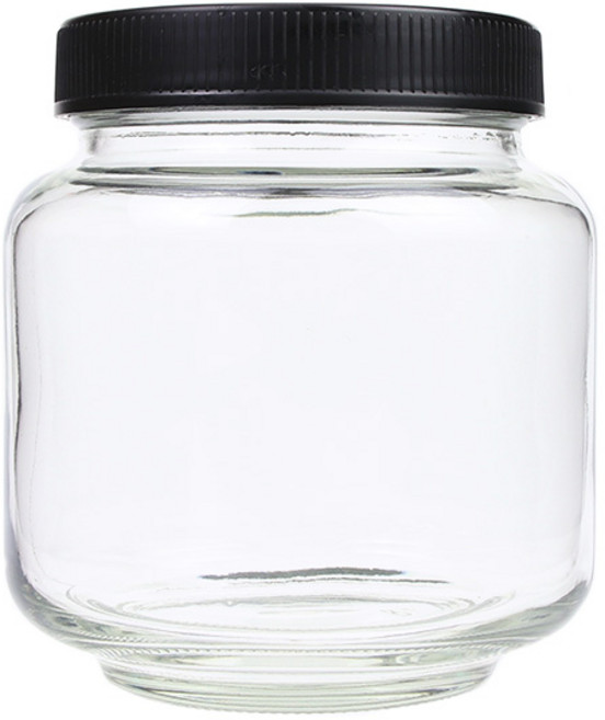 원형고추장1.0 유리병 1박스, 89파이 플라스틱캡/블랙, 12개, 900ml