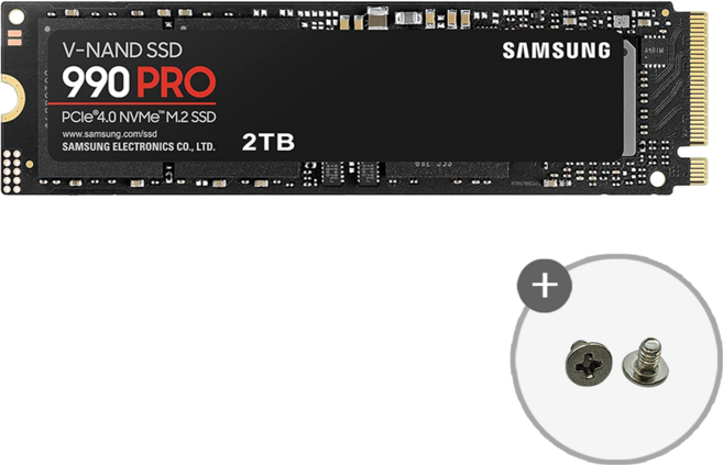 삼성전자 990 PRO PCIe 4.0 NVMe 2TB + M.2 SSD 고정용 나사 2개