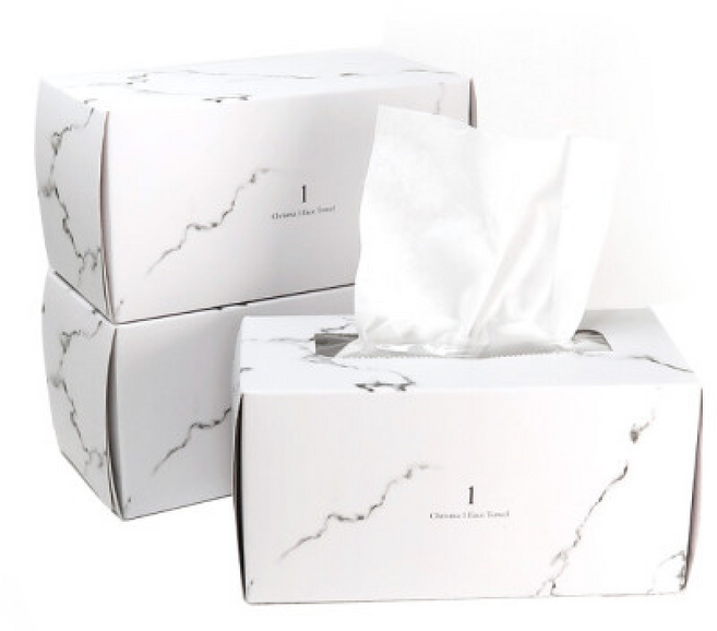 크리스마 일회용 순면 100% 페이스타올, 3매, 3박스