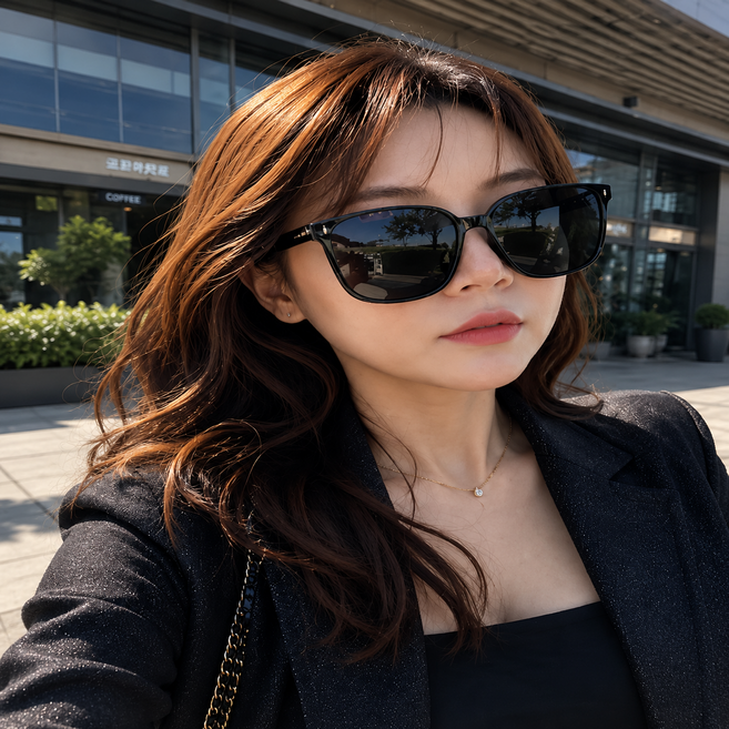 리디아 편광 커플인싸템 얼굴소멸 인생샷 제트블랙 빅사이즈 고급하드케이스 선글라스