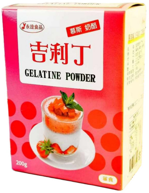 糖糖烘焙 超鑽吉利丁粉 200g 吉利丁粉 明膠 果凍 布丁 奶酪 慕斯 糖果 烘焙材料, 1盒