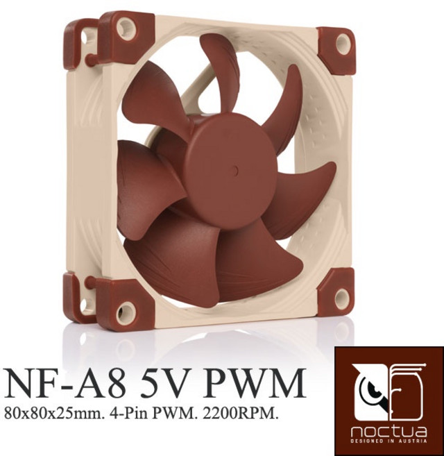 小白的生活工場*Noctua 磁穩軸承靜音扇 AAO防震 超靜音電腦散熱風扇, NF-A8 5V PWM