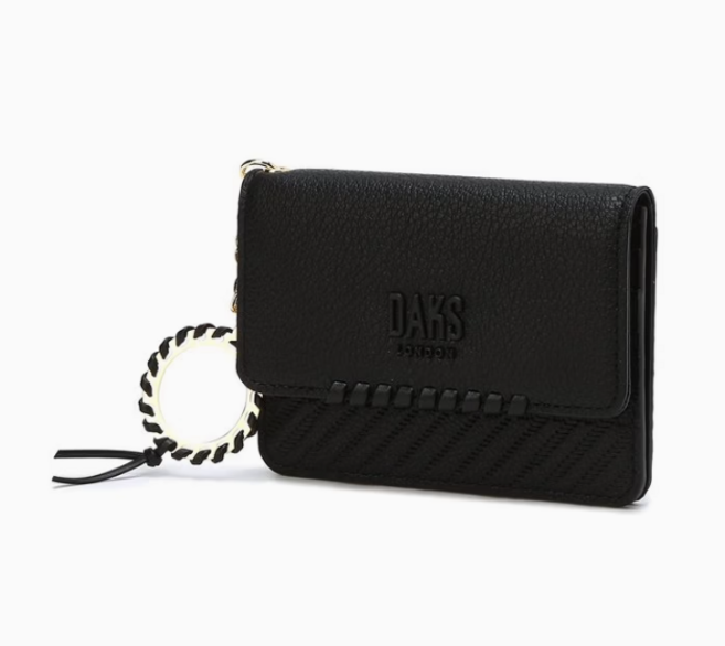 닥스 D.A.K.S 로고 배색 소가죽 여성 카드지갑 (선물포장)