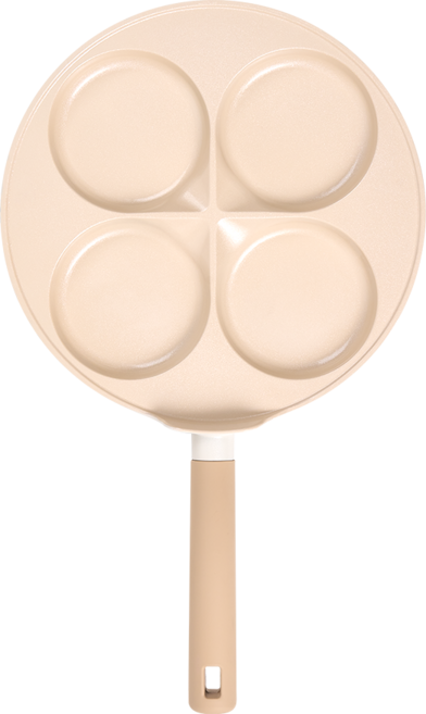 트루쿡 IH 인덕션 에그팬 세라믹 4구 계란 후라이팬, 27cm, 1개