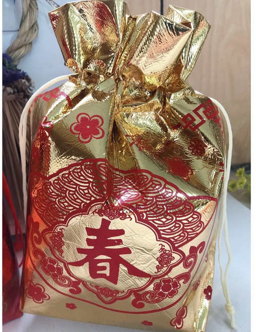 新年福袋(多功能束口袋), 1個, 金色