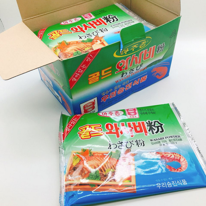 업소용/대용량 아주존 골드 와사비분 대형1박스 (200g x 40개) 맷돌표 우리승진식품, 200g, 1