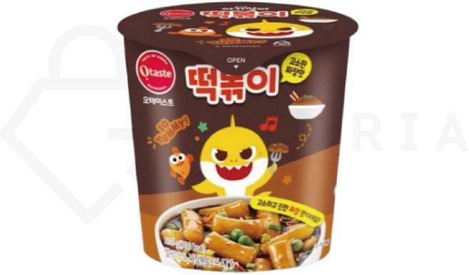 오테이스트 핑크퐁 아기상어 고소한 짜장맛 떡볶이, 116g, 12개