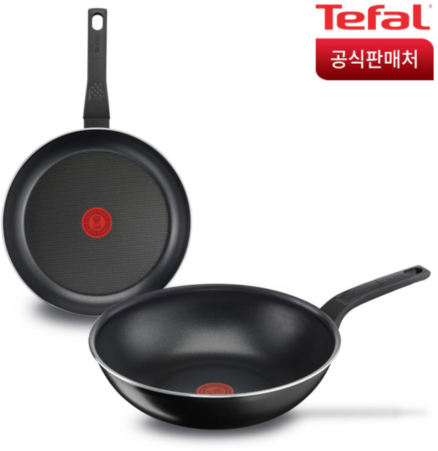 테팔 심플리클린 2종(팬24+웍28), 상세 설명 참조