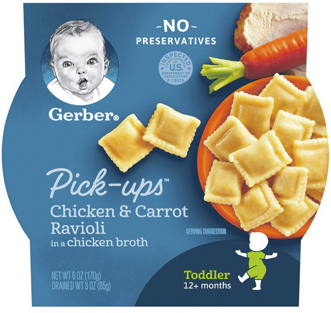 거버 픽-업 라비올리 면 어린이 식품 170g, 1개