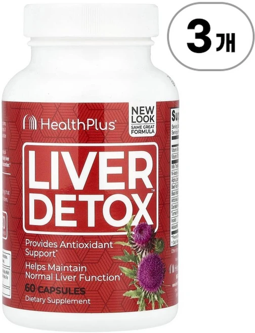 헬스 플러스 리버 디톡스 (간 디톡스) Health Plus Liver Detox™ 60정, 3개 - 쿠팡