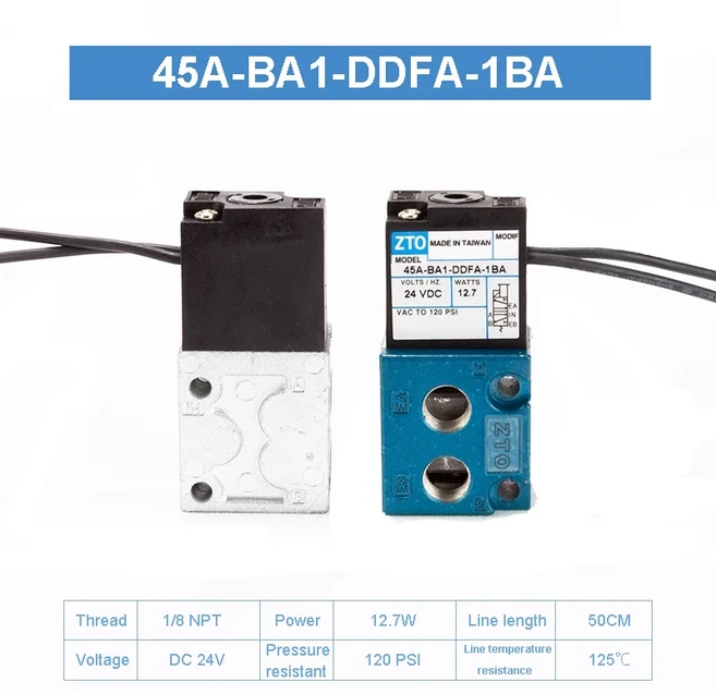 45A 4 웨이 5 고주파 솔레노이드 밸브 45A-AA1-DDAA-1BA/DDFA/DDBA/DDAA MAC 마킹 디스펜스 기계, 07 45A-BA1-DDFA-1BA