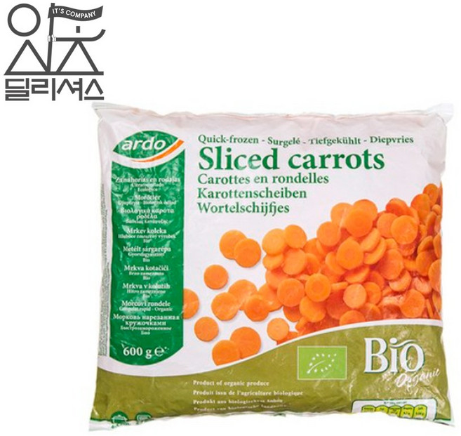 아르도 유기농 냉동 당근 슬라이스 (600g) 벨기에산, 1개