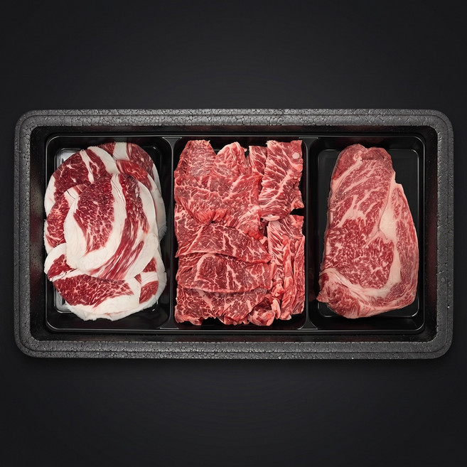 1++ 한우 모듬세트 600g 구이용 최고급, 1개