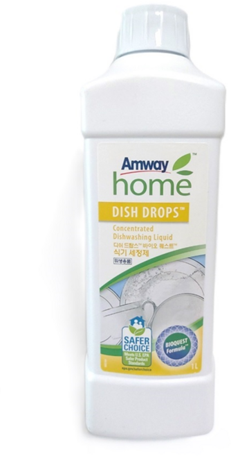 암웨이 디쉬 드랍스 바이오퀘스트 농축 식기 세정제, 1L, 2개