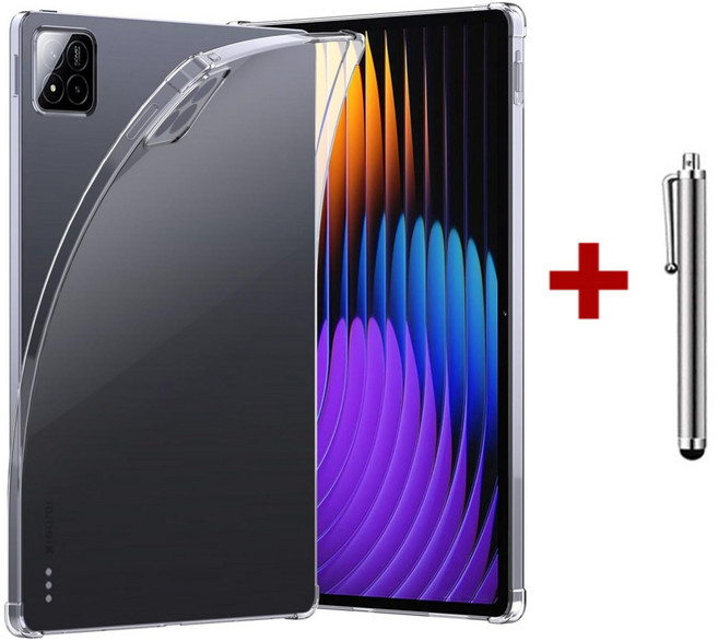 케이스나라 샤오미 미패드7/미패드7 프로 호환 클리어 젤리 케이스, 1개