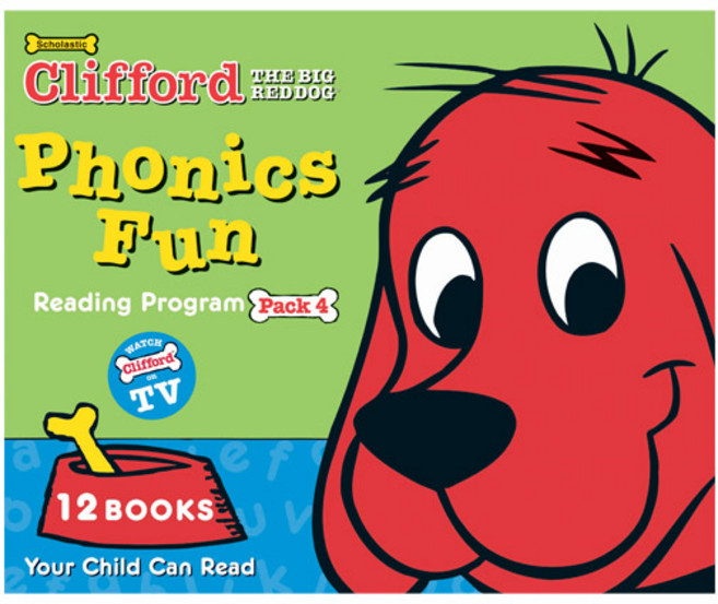 Sholastic (영어원서) Clifford Phonics Fun Pack 4 12 Books Box Set (Paperback)(StoryPlus QR)