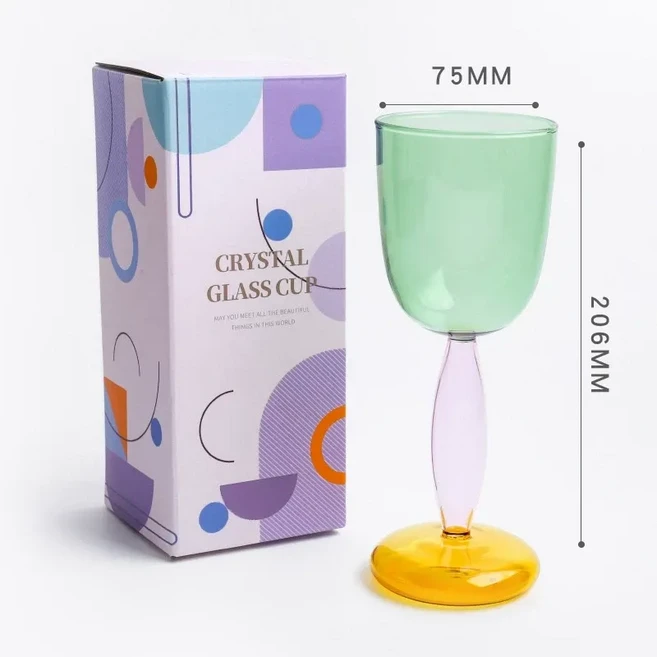 彩色耐熱玻璃珠珠高腳甜品碗, BJ1107, 1個