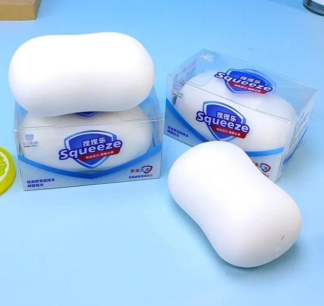비누 크런치 말랑이, 화이트, 90g, 1개
