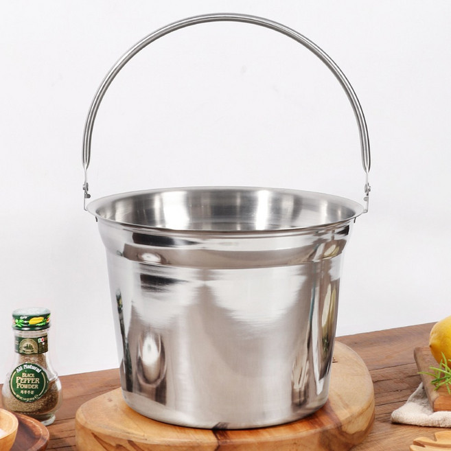 국산 다용도 스텐 인덕션 들통 바스켓, 6.5L