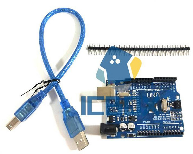 ICBOX Arduino UNO R3開發板 ATmega328P單片機模組 含USB線, A328