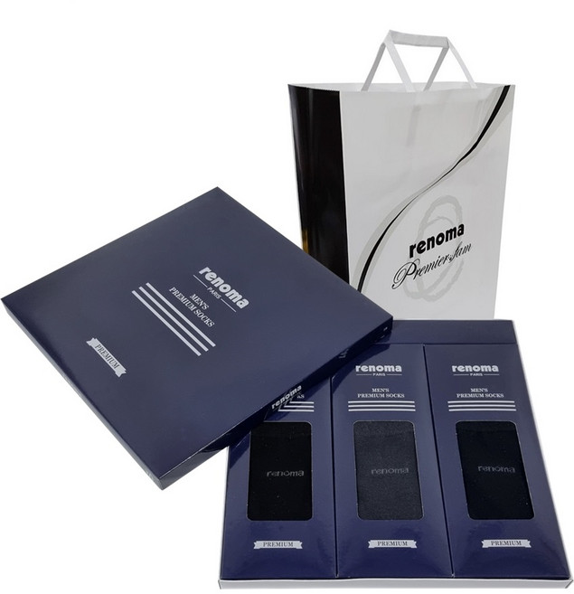[쇼핑백증정] 레노마 양말선물세트 답례품 선물용 남성 여성 정장 양말세트 4종