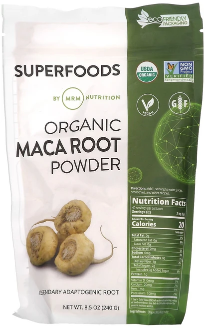 MRM Nutrition 유기농 마카 뿌리 분말 240g(8.5oz), MRMNutrition유기농마카뿌리분말240g85oz, 240g, 1개 - 쿠팡