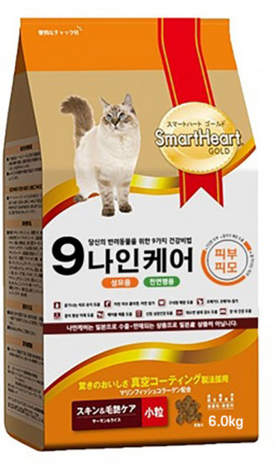 나인케어 피부 피모 고양이 사료, 1개, 6kg