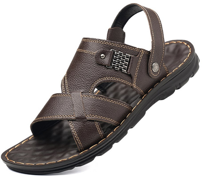 보이앤맨 소가죽 남자 샌들 남성 편한 센달 슬리퍼