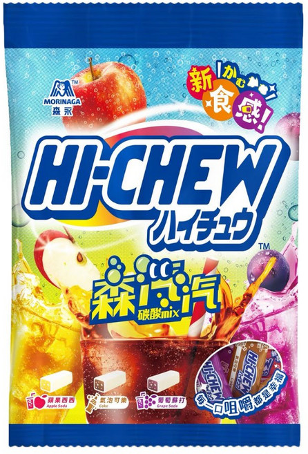 森永 嗨啾軟糖，綜合水果/汽水綜合/綜合莓果，4包組, 4個, 85g綜合汽水, 85g